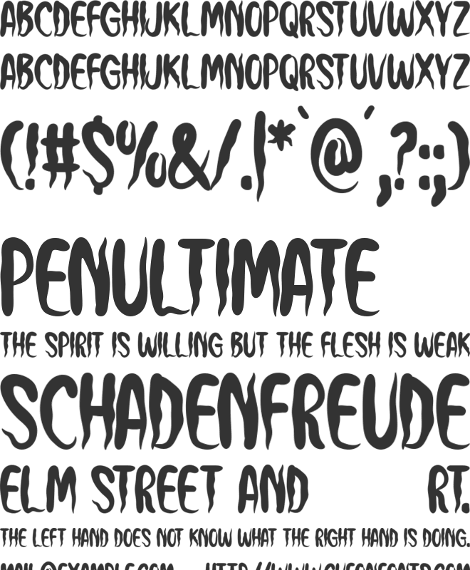 Haunting font preview