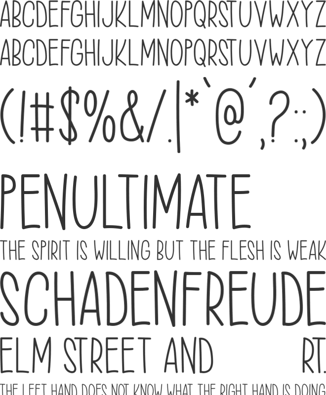 Tender Warmth font preview