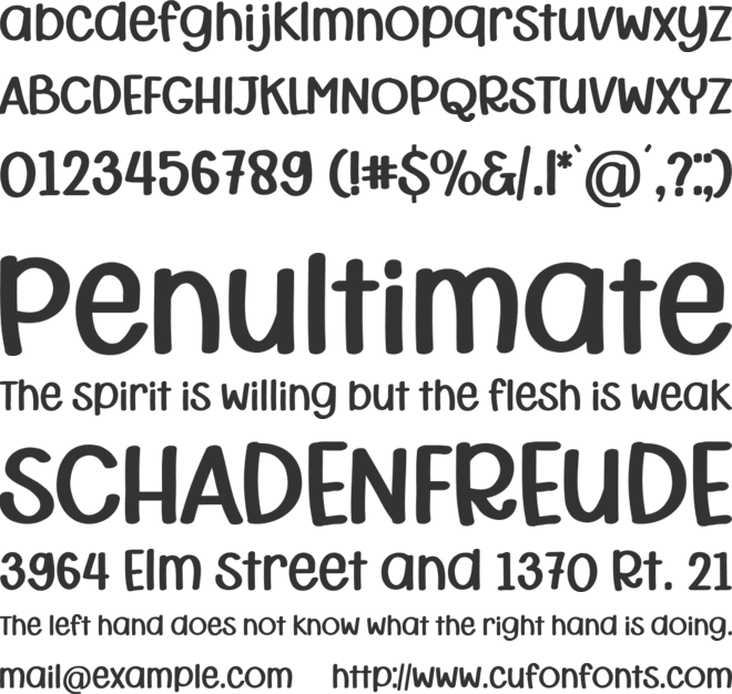 Super Kind font preview