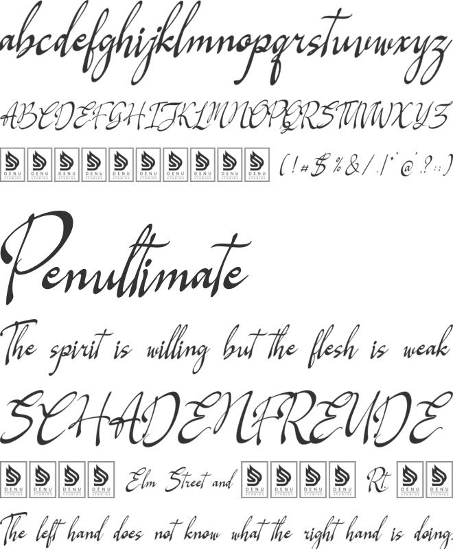 Cillaryn Angistia font preview