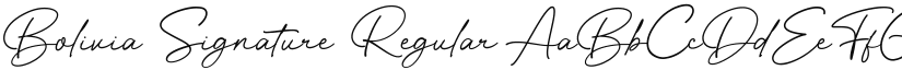 Bolivia Signature font download