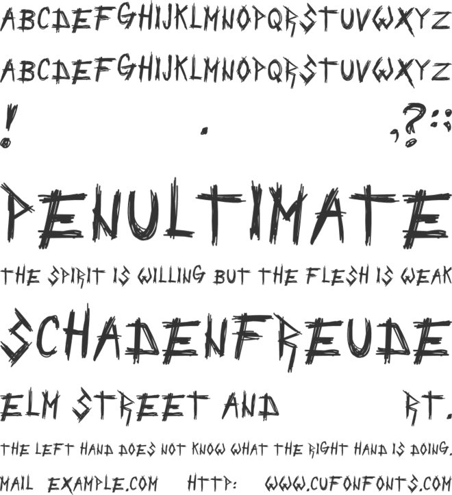 ScribbleGothic font preview