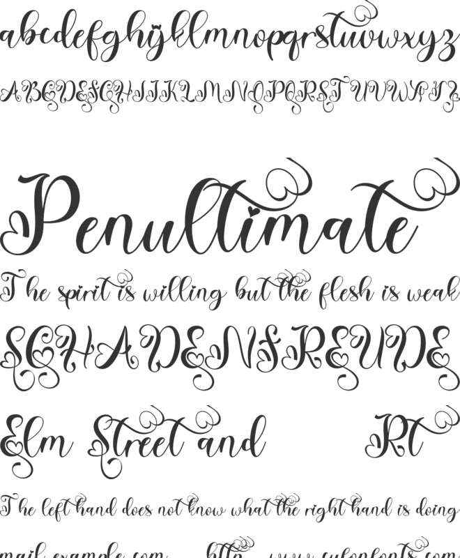 Beautiful Sweet font preview