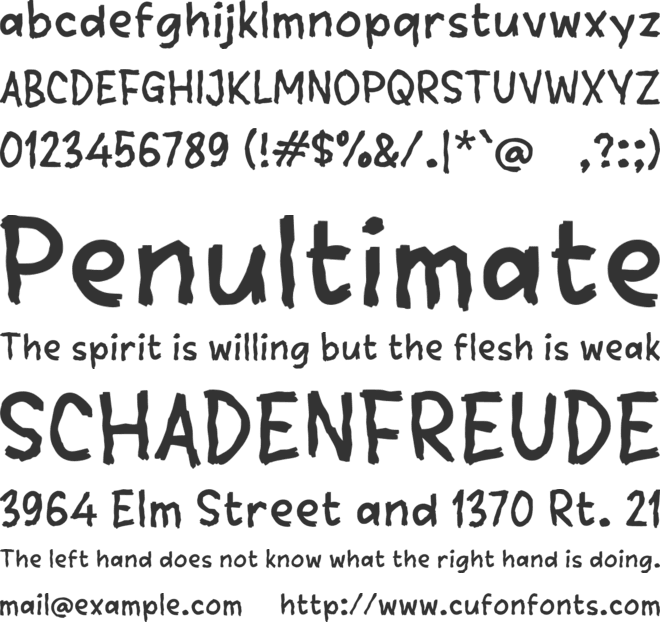 Pacey font preview