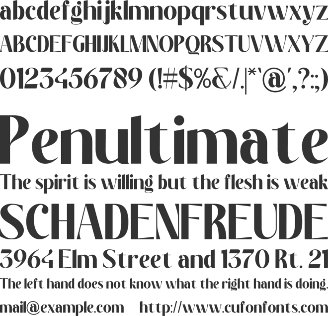 Aubriel font preview