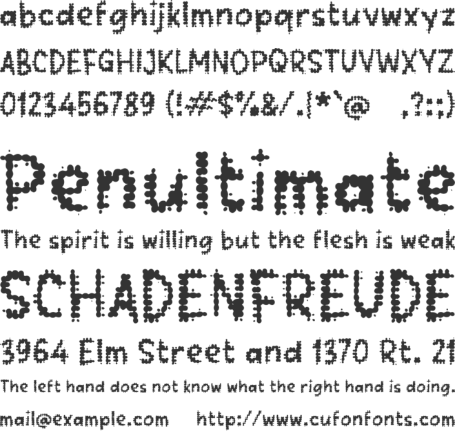 Paxe Cute font preview