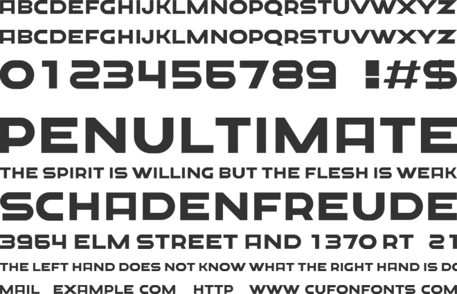 Aeogo Form font preview