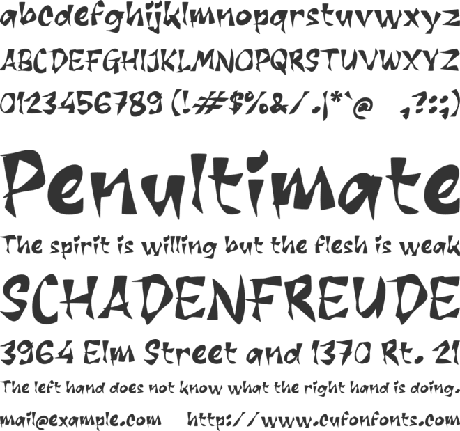 Paciaw font preview