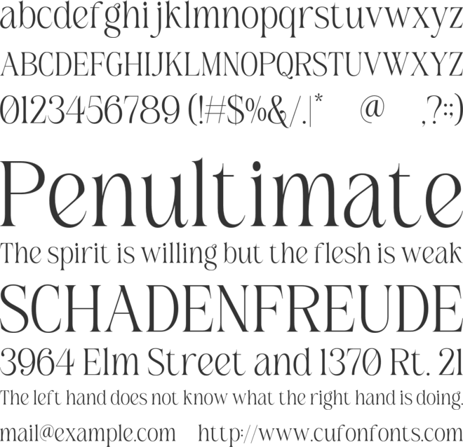 Belinda Avenue font preview