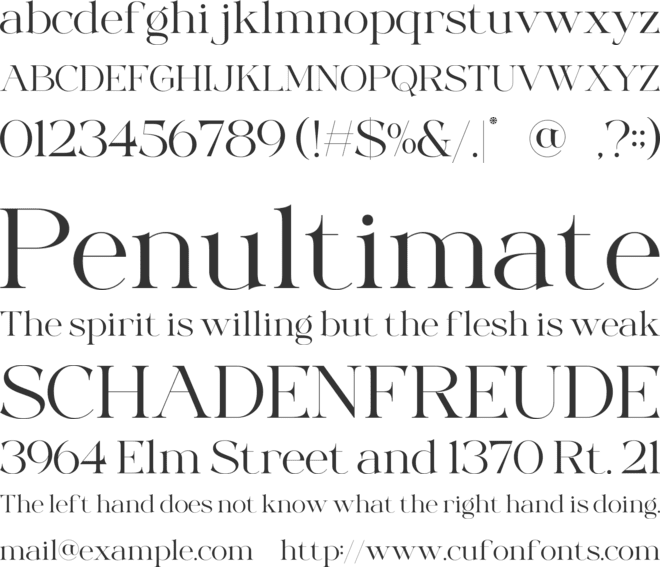 Medino font preview