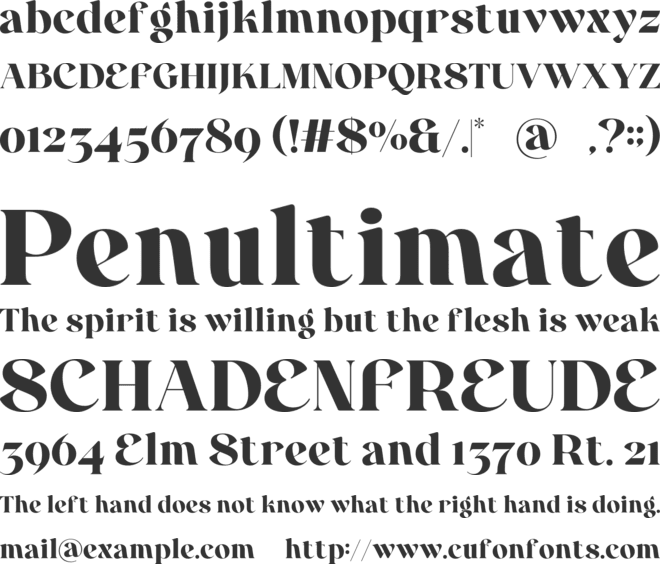 Skadina font preview