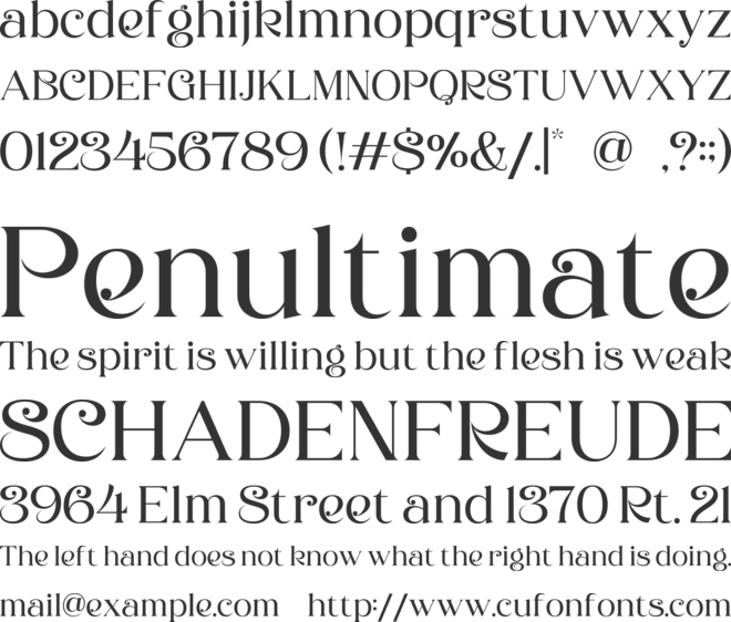 Realfun Avenue font preview