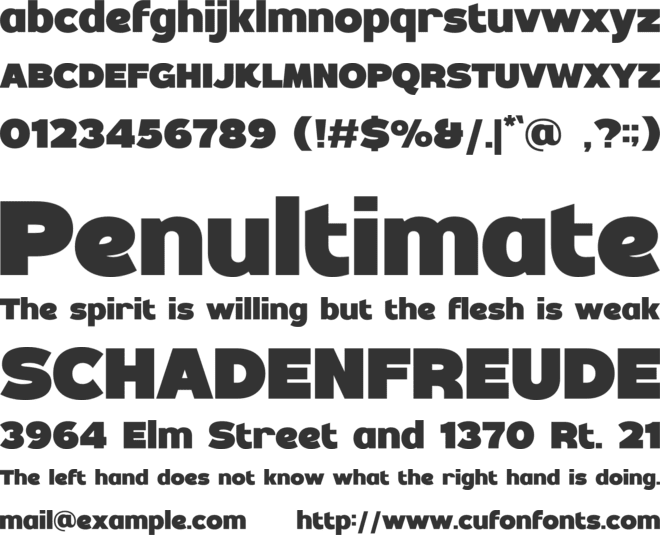 Linked font preview