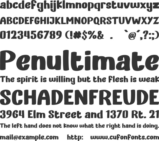 Sunday shine font preview