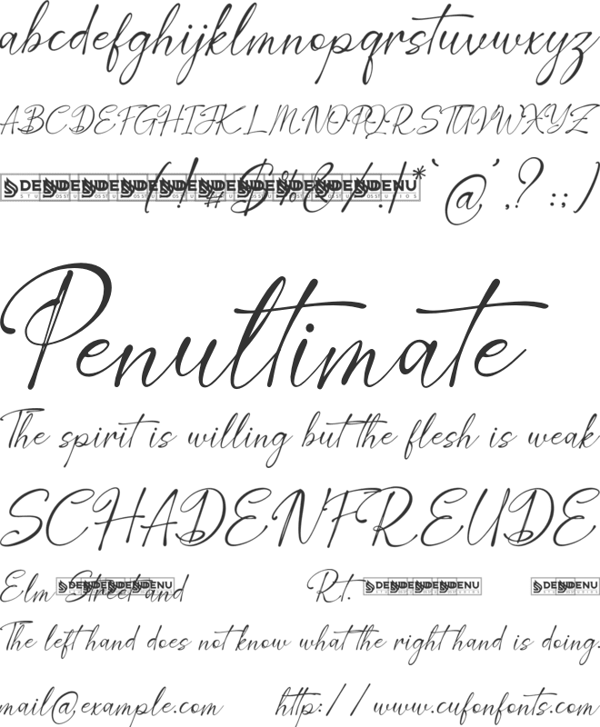 Corlenois Signature font preview