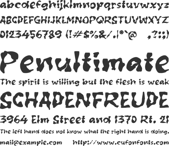 Padegar font preview