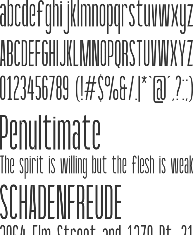 Hightershot font preview