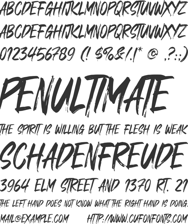 Jackbrush font preview