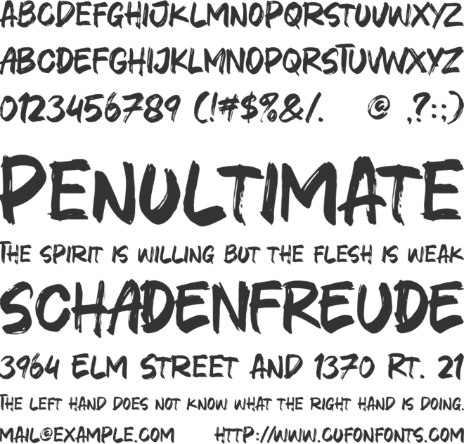 Brat Town font preview