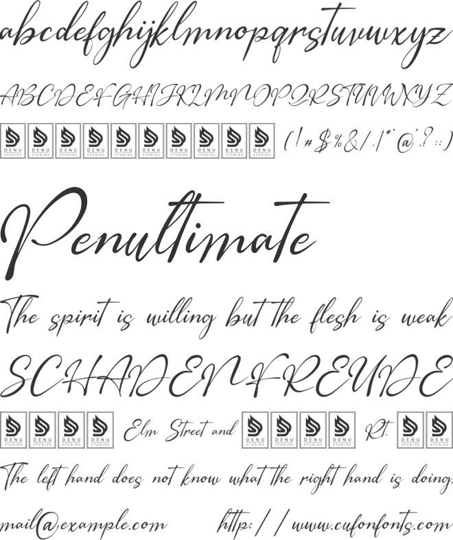 The Morteffis font preview