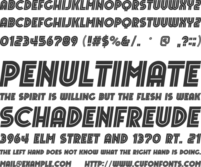 Brigate font preview