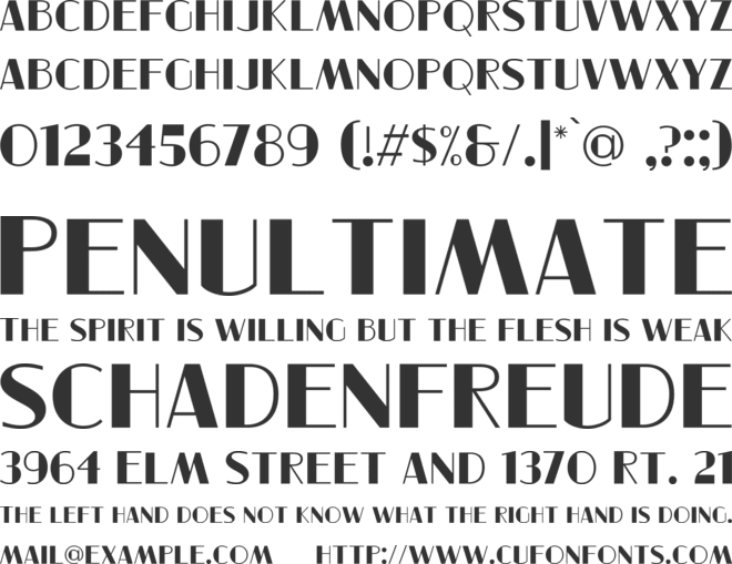 Cesandor font preview