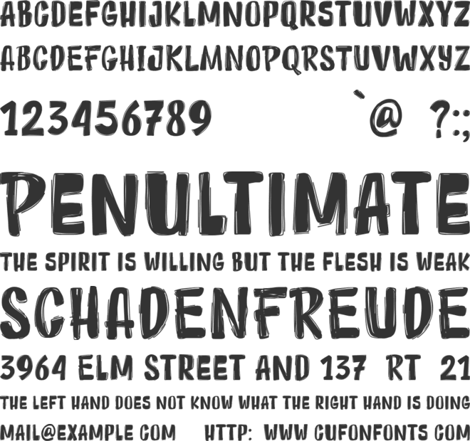 Hollow Leak font preview