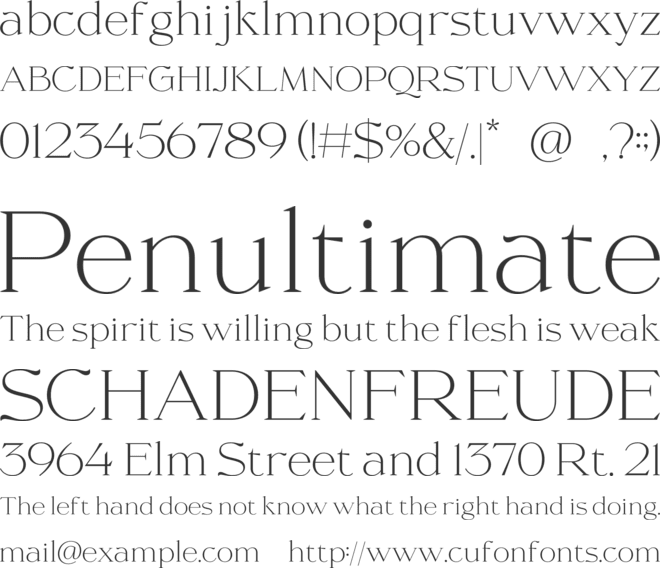 Grasten font preview