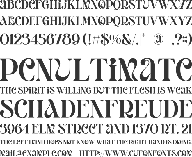 Giamlass font preview