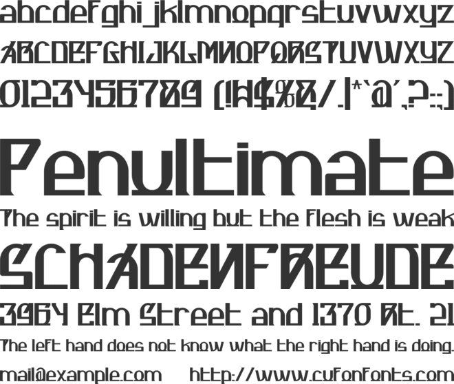 Olyphs font preview