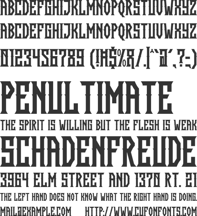 Dragonit font preview