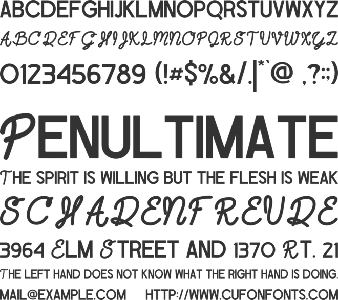 LostMera font preview