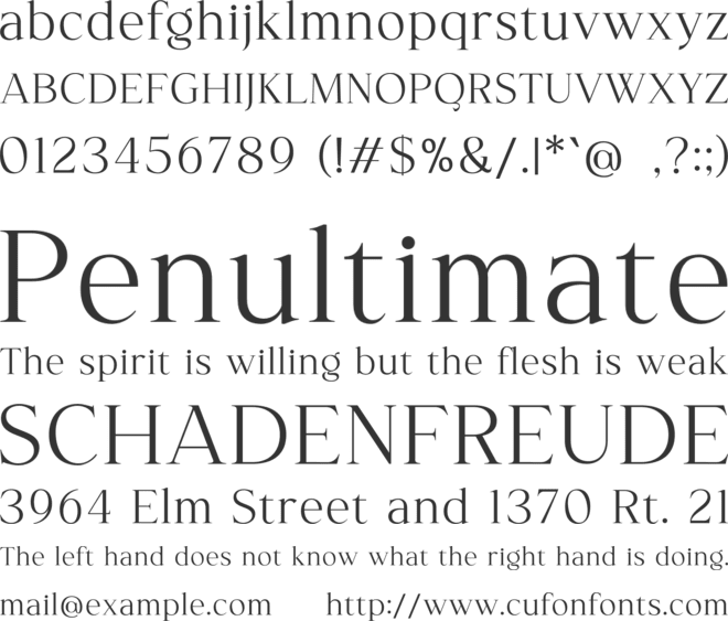 Migullon font preview