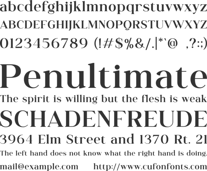 Galmine font preview