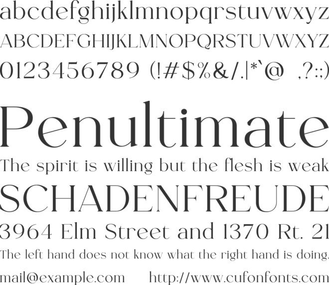 Gallante font preview