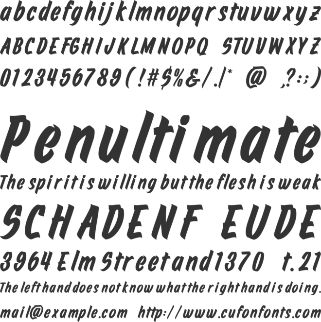 Brush Joney font preview