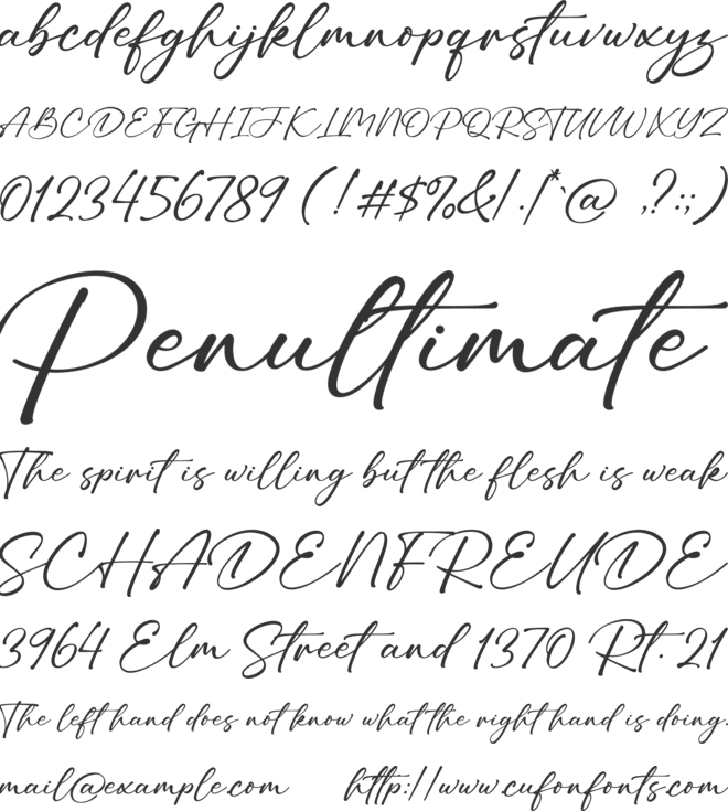 Hourglass Of Shine font preview