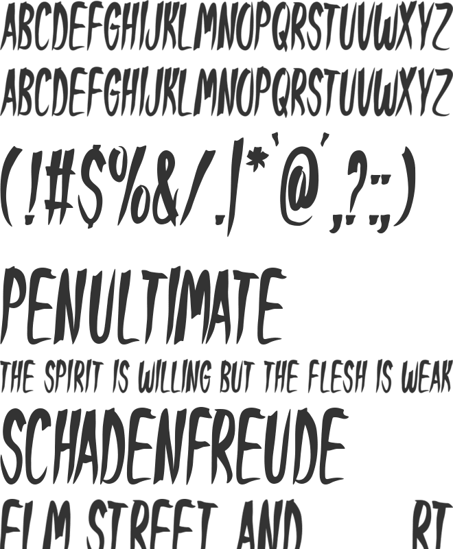 Ghostly Bungalow font preview