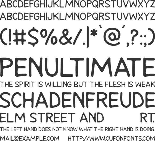 Spirit Bright font preview