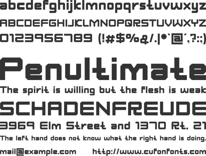 Syntetic Asrocuus font preview