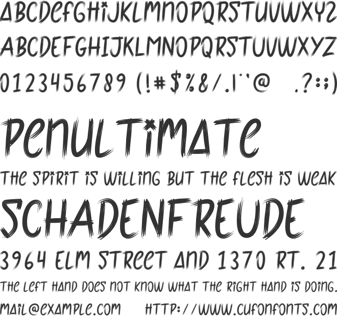 Death Rabbit font preview