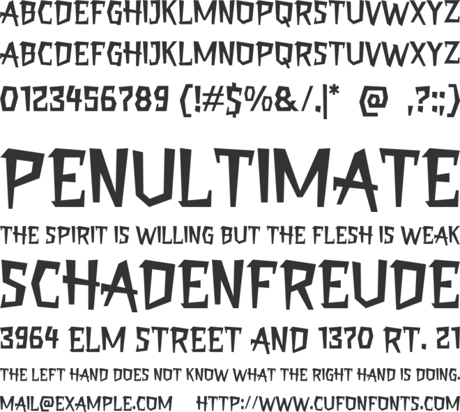 Crapes font preview