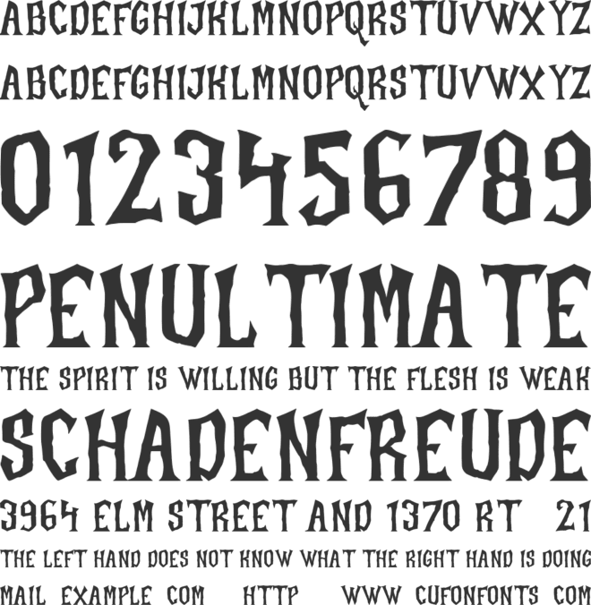 Unforgomen Free font preview