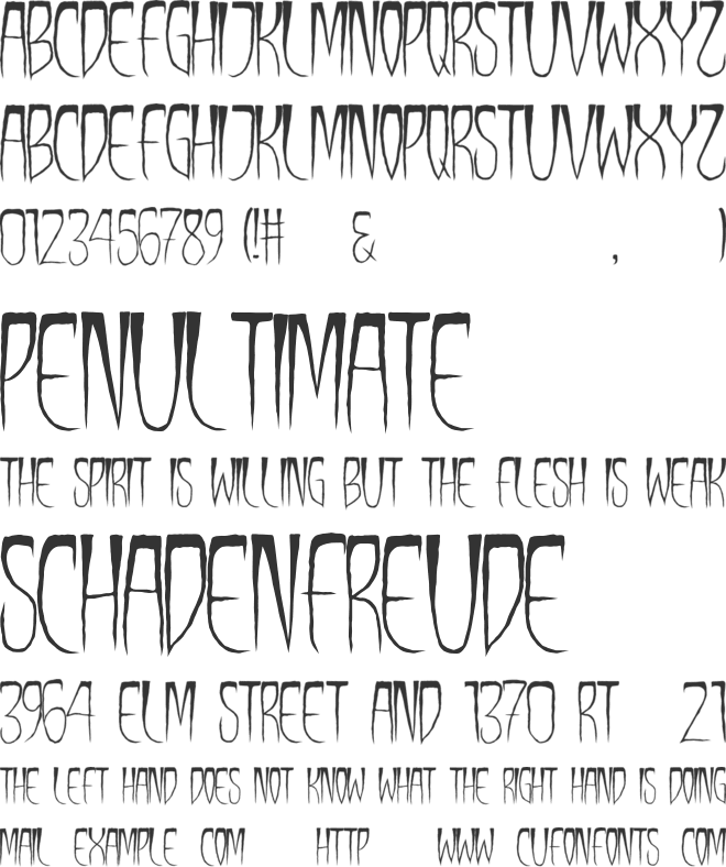 CROWN HORROR font preview