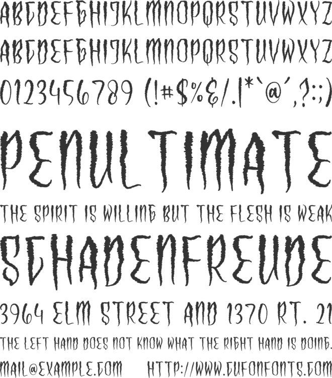 Haunted Vampire font preview