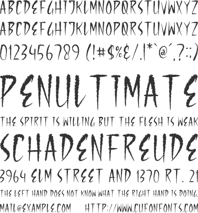 Darkside Shadow font preview