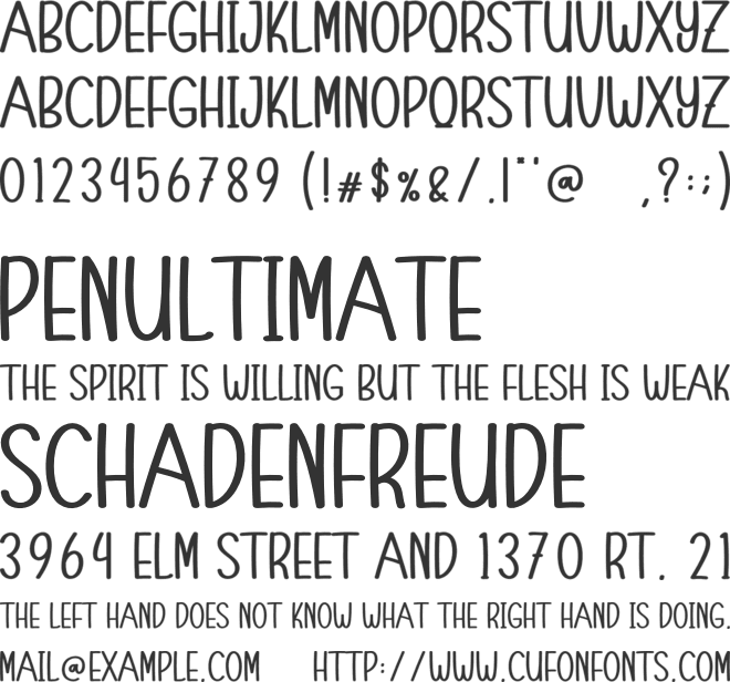 Our Spring font preview