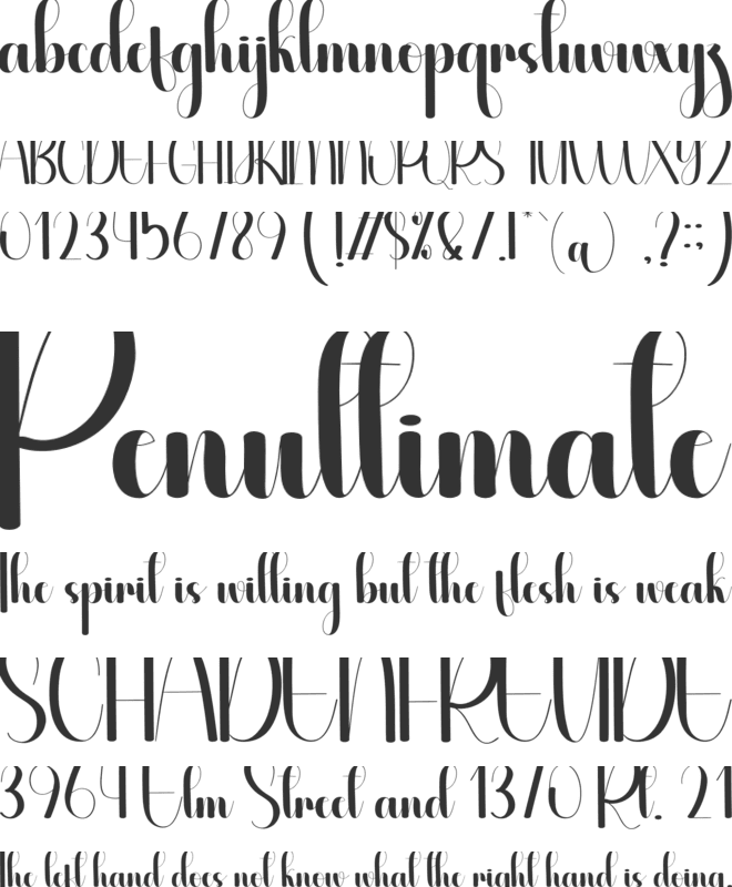 The Daughter font preview