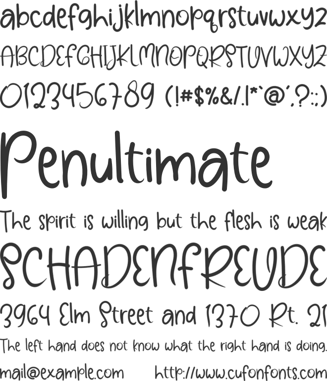 Pumpkin Saturday font preview