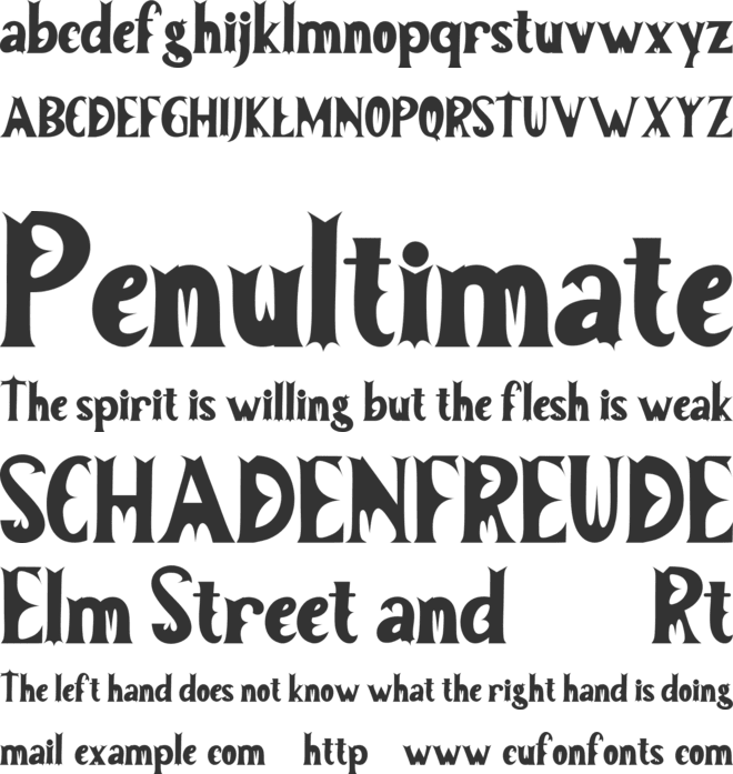 Zombie Christmas font preview